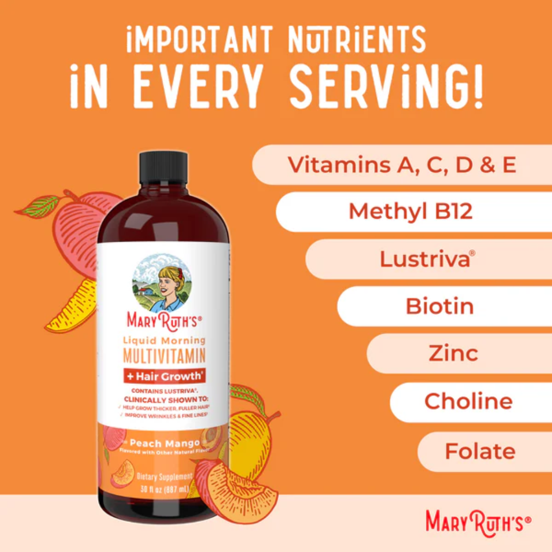 Multivitamínico Líquido Mujer con Biotina y Lustriva - Mary Ruth’s