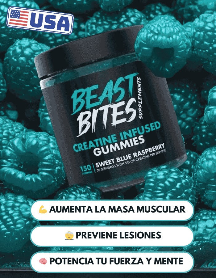 Beast Bites – Creatina en gomitas para energía y fuerza