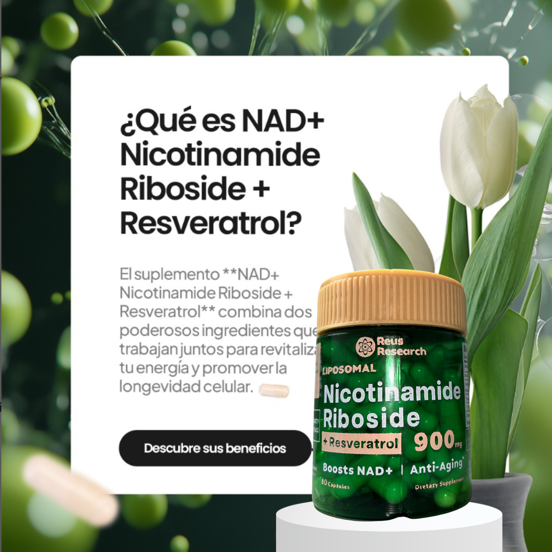 NAD+ con Resveratrol – Energía y vitalidad en cápsulas