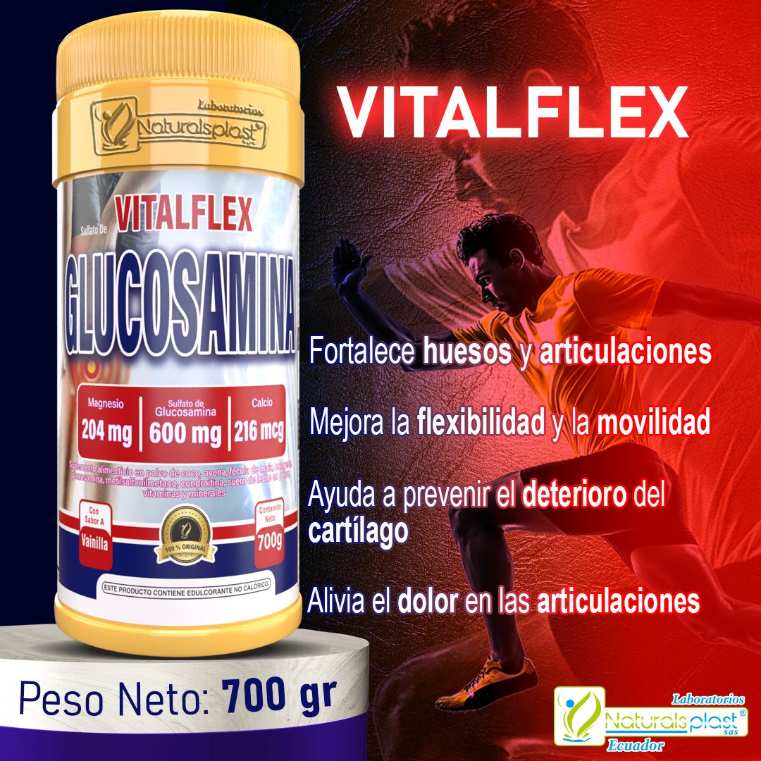Vitalflex Glucosamina – Suplemento para articulaciones y huesos