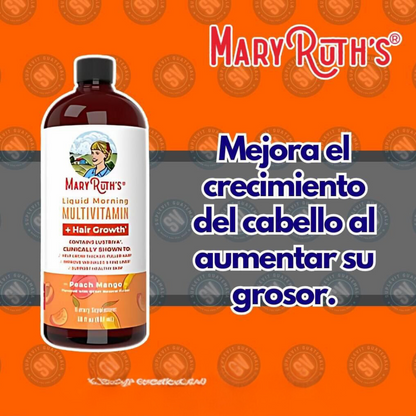 Multivitamínico Líquido Mujer con Biotina y Lustriva - Mary Ruth’s