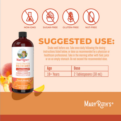 Multivitamínico Líquido Mujer con Biotina y Lustriva - Mary Ruth’s