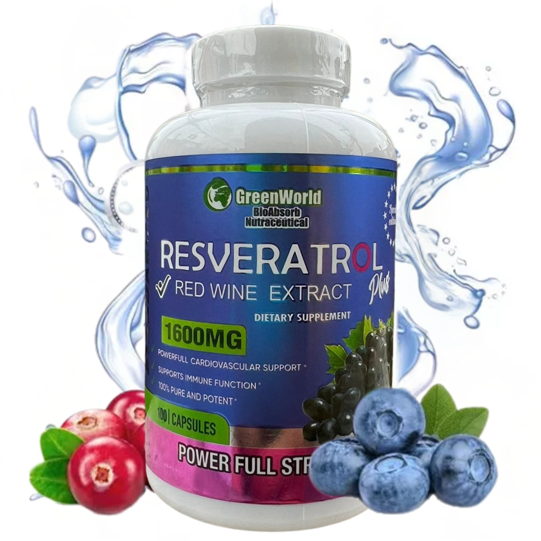 Resveratrol 1600 mg – Antioxidante Natural para Vitalidad y Juventud