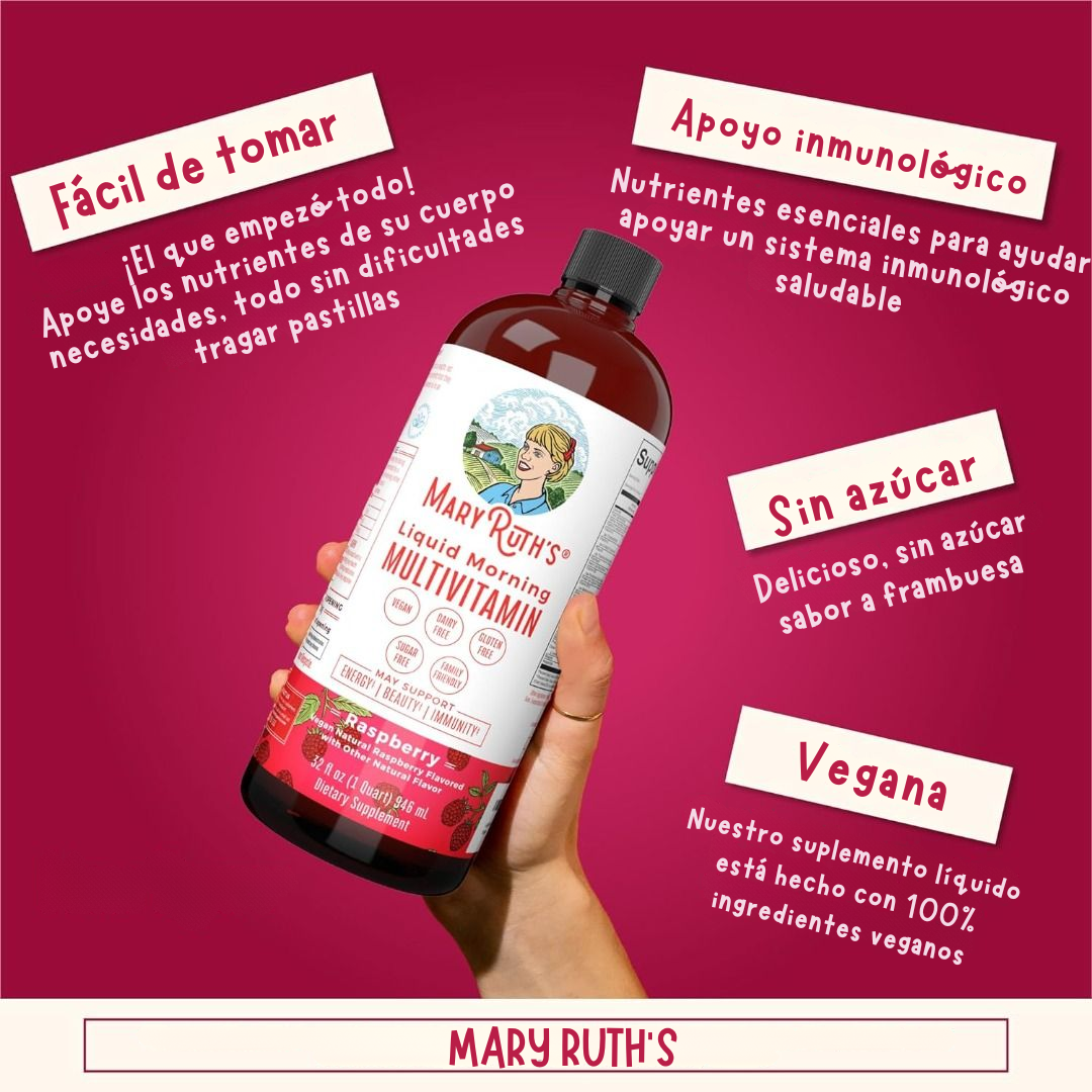 MaryRuth’s Multivitamínico Líquido Sabor Frambuesa