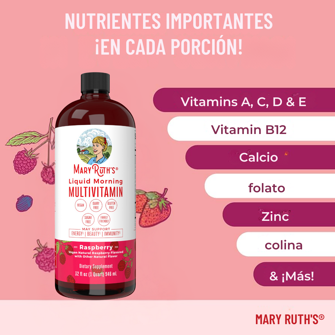 MaryRuth’s Multivitamínico Líquido Sabor Frambuesa