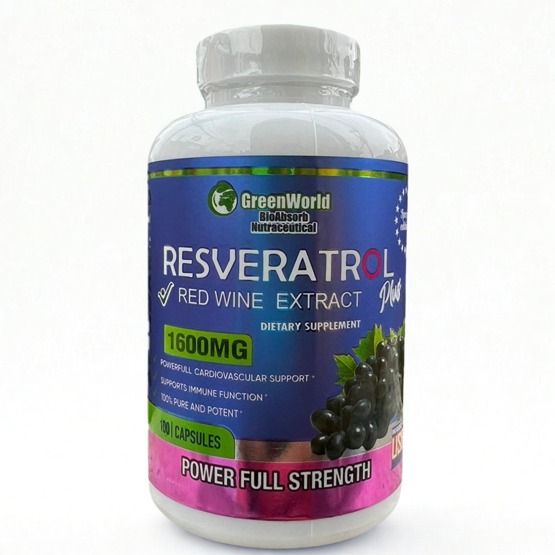 Resveratrol 1600 mg – Antioxidante Natural para Vitalidad y Juventud