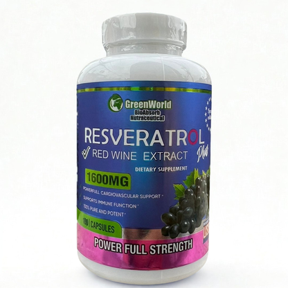 Resveratrol 1600 mg – Antioxidante Natural para Vitalidad y Juventud