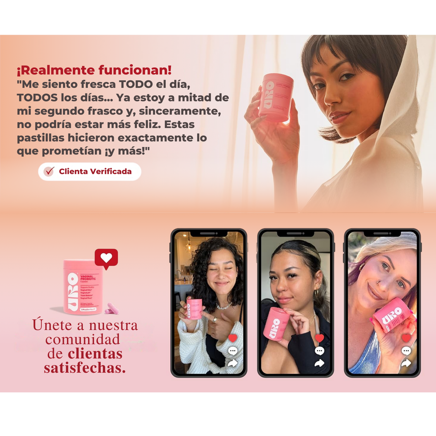 URO Probiotics – Equilibrio íntimo, pH vaginal saludable y control de olor