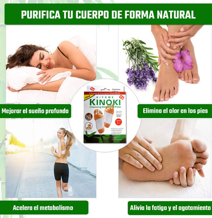 Parches Detox Kinoki para Pies – Limpieza Natural y Desintoxicación