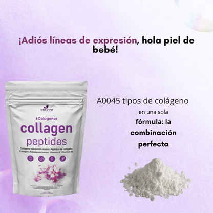 Multi Collagen Peptides – 6 Tipos de Colágeno para Piel, Articulaciones y Vitalidad