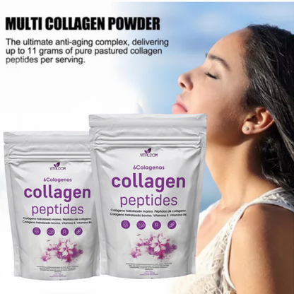 Multi Collagen Peptides – 6 Tipos de Colágeno para Piel, Articulaciones y Vitalidad