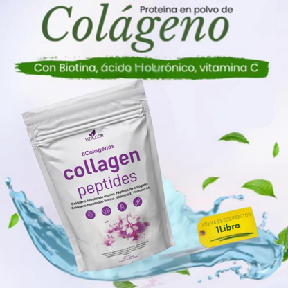 Multi Collagen Peptides – 6 Tipos de Colágeno para Piel, Articulaciones y Vitalidad