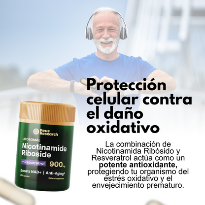 NAD+ con Resveratrol – Energía y vitalidad en cápsulas