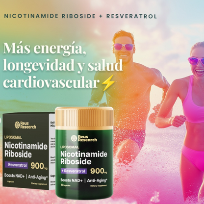 NAD+ con Resveratrol – Energía y vitalidad en cápsulas