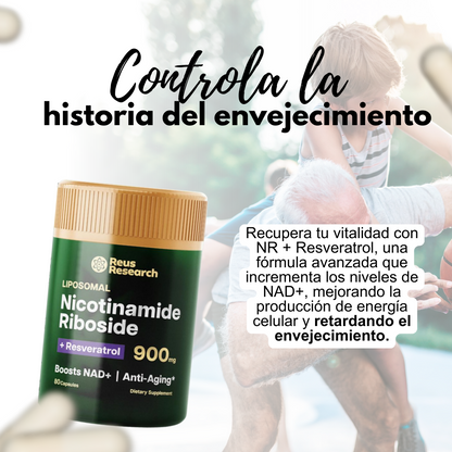 NAD+ con Resveratrol – Energía y vitalidad en cápsulas