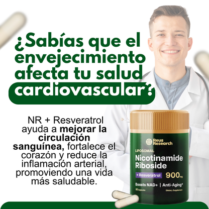 NAD+ con Resveratrol – Energía y vitalidad en cápsulas